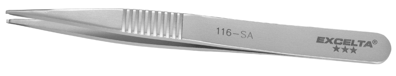 Excelta 116-SA 4.25in Neverust SMD Paddle Tweezer