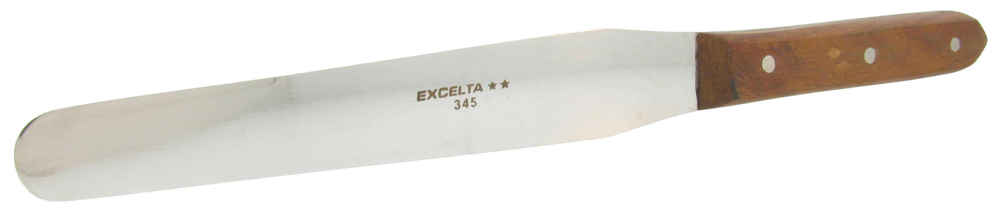 Excelta 345 8.5inch Stainless Steel Mixing Spatula With Wooden Handle