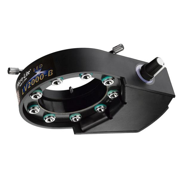 O.C. White LV2000-B Micro-Lite Black LED Ring Illuminator