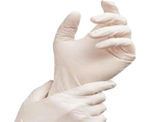 Teknipro TGN12W-LG Large Nitrile Gloves, White, Class 10 Laundered