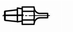 Weller 0051315299 DX120 Threadless Desoldering Tip for DXV80 and DSX80.