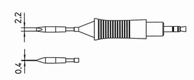 Weller 0054460899 RT8 Chisel Tip Cartridge for WMRP Pencil