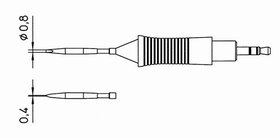 Weller 0054460999 RT9 Chisel Tip Cartridge for WMRP Pencil