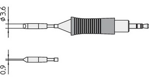 Weller 0054463199 RT11MS 3.6 x 0.9mm Chisel Soldering Tip