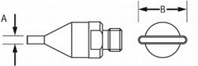 Weller 0058727772 12mm x 1.5mm Flat Hot Air Nozzle F06 for HAP1 Small Hot Air Pencil