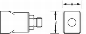 Weller 0058727782 13mm x 10mm 2-Sides Heated Nozzle D06 for HAP1 Small Hot Air Pencil