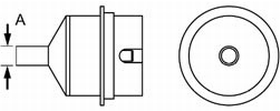 Weller 0058736867 4mm Round Nozzle NR05 for HAP2 and HAP3 Hot Air Irons