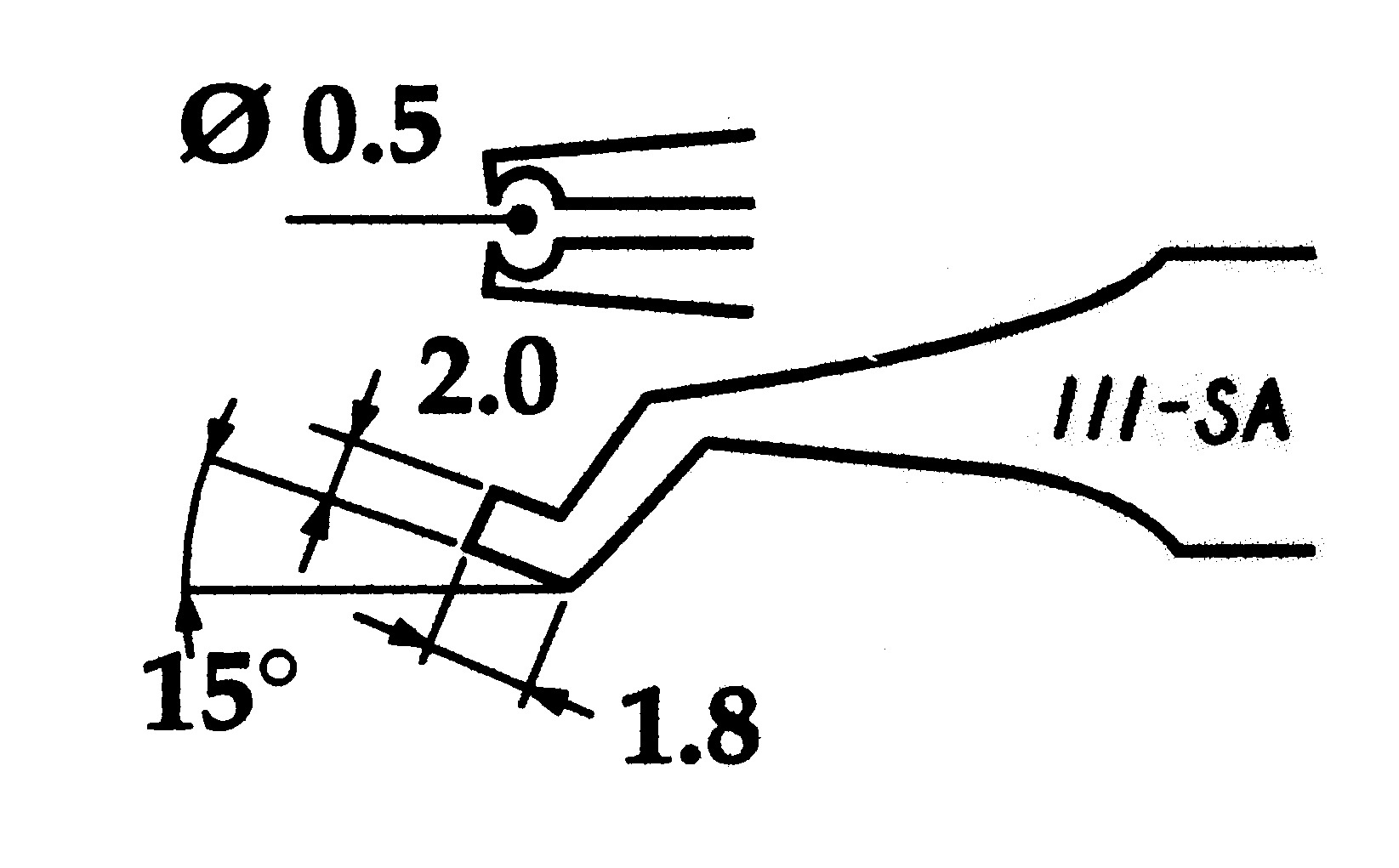 Excelta 111-SA 4.25in Neverust SMD Paddle Tweezer Measurements