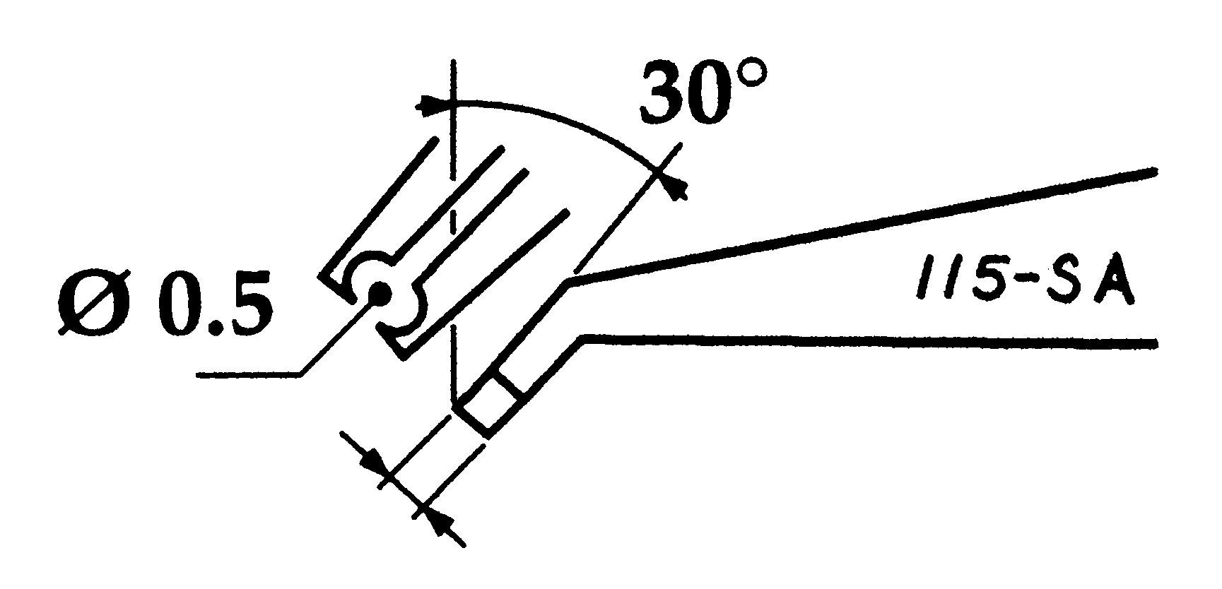 Excelta 115-SA 4.25in Neverust SMD Paddle Tweezer Measurements