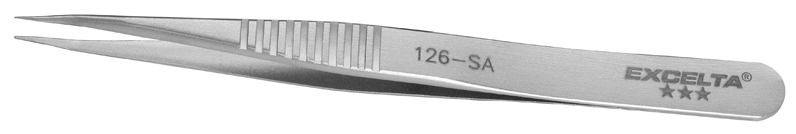 Excelta 126-SA 4.25in Neverust SMD Fine Parallel Tip Tweezer