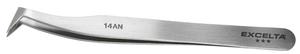 Excelta 14A-N Angulated 4.5in. Carbon Steel Round Point Cutting Tweezer