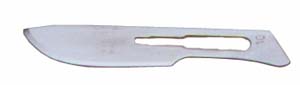Excelta 177-10 Stainless Steel Number 10 Scalpel Blade close up