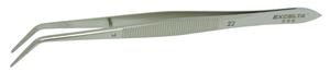 Excelta 22 5.5inch Carbon Steel Nickel Plated Broad Angled Tweezer