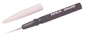 Excelta 260A-ESD 2.5 Inch Mini Metal Handle Black Spatula .010 Inch Tip