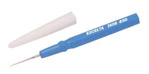 Excelta 260B-ESD 2.5 Inch Blue Metal Handle Mini Spatula .015 Inch Tip