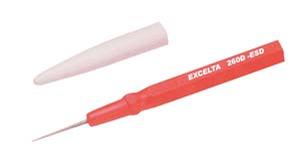 Excelta 260D-ESD 2.5 Inch Red Metal Handle Mini Spatula .025 Inch Tip