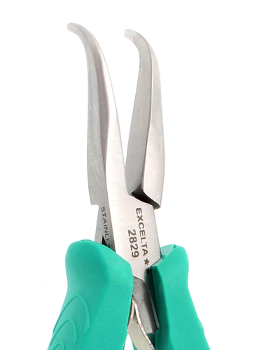 Excelta 2829 5.75inch Stainless Steel Medium Bent Nose Plier