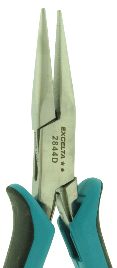 Excelta 2844D 5.75 Inch Medium Chain Nose Plier With Serrated Jaws