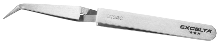 Excelta 31-SA-C 4.5 Inch Oblique Fine Tip Reverse Action Tweezer