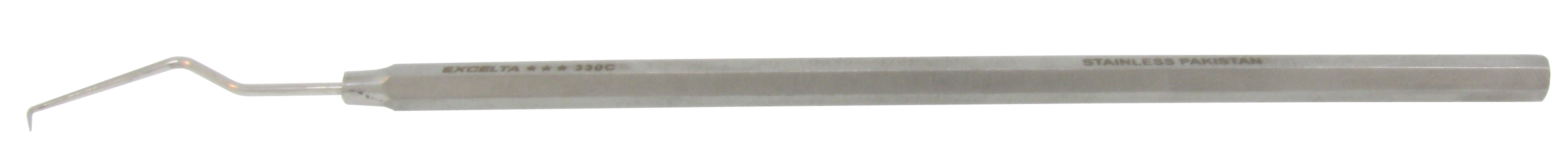 Excelta 330C 6 Inch Curved Stainless Steel Probe With .010 Inch Tip