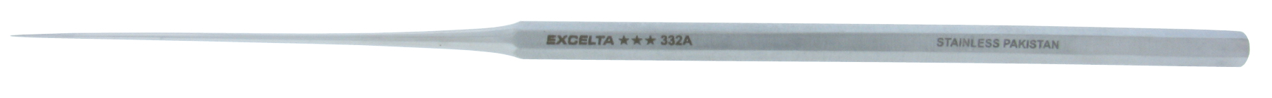 Excelta 332A 6.5 Inch Stainless Steel Straight Probe With .010 Inch Tip