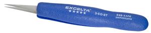 Excelta 3-CO-ET 5.25 Inch Straight Very Fine Forcep With Ergo Grips