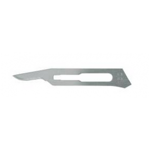Miltex 4-115C Size 15C Carbon Steel Sterile Surgical Blades (Angled Blade)