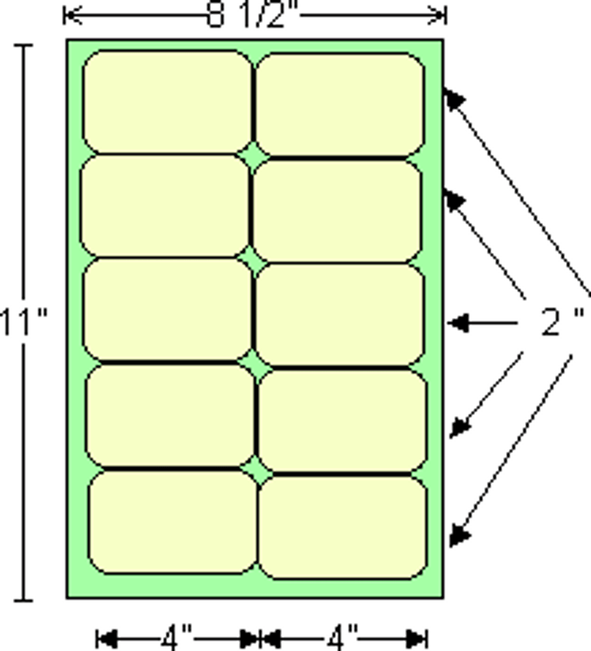 SWI42; Laser labels white 4x2