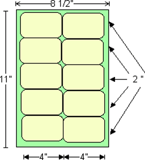 SWI42; Laser labels white 4x2