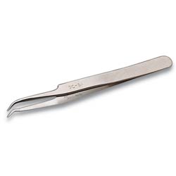 Erem 5CSA 4 1/2inch Anti-Magnetic Precision Tweezers Curved Relieved Pointed Tip