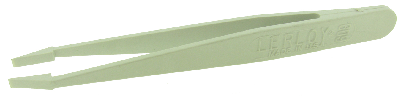 Excelta 609 4.5inch Acetal Straight Flat Tipped Tweezer