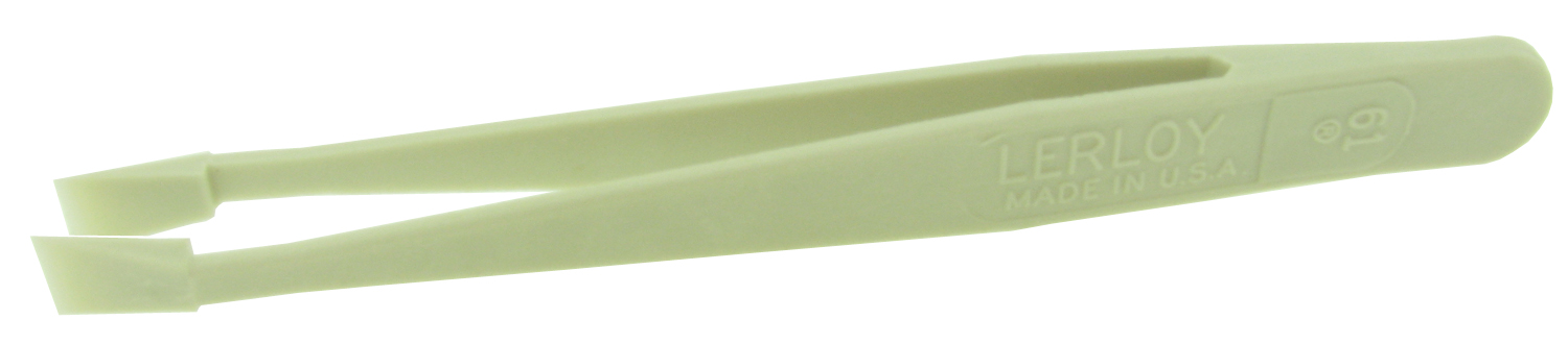 Excelta 61 4 5/8inch Acetal Flat Broad Tipped Tweezer