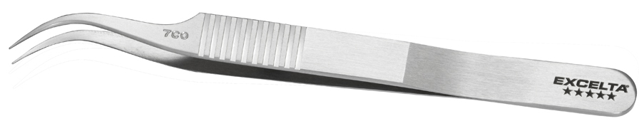 Excelta 7-CO 4.5 Inch Curved Tapered Very Fine Tip Forcep