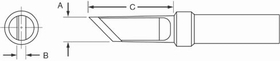 Weller ETKN .180inch x .064inch x .625inch ET Series Knife Tip for PES51 Soldering Pencil