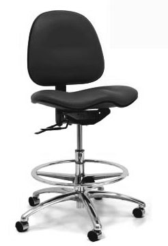 Gibo Kodama Stamina CE3 Mid-Bench Height Chair, Class 100 Cleanroom