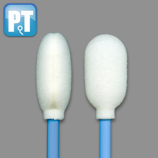 FoamTec HT1000 6 Inch Large Rigid Oval CleanWIPE Foam Tip Swab Close Up