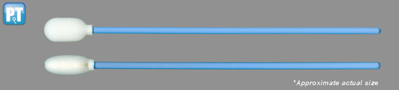 FoamTec HT1000 6 Inch Large Rigid Oval CleanWIPE Foam Tip Swab Full