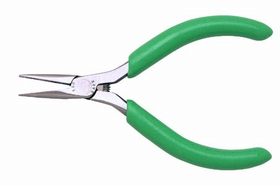 Xcelite L4V 4inch Sub-miniature Needle Nose Pliers With Green Cushion Grips