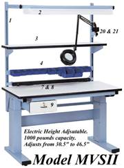 Pro-Line MVSII6030P Adjustable Height Ergonomic Work Station