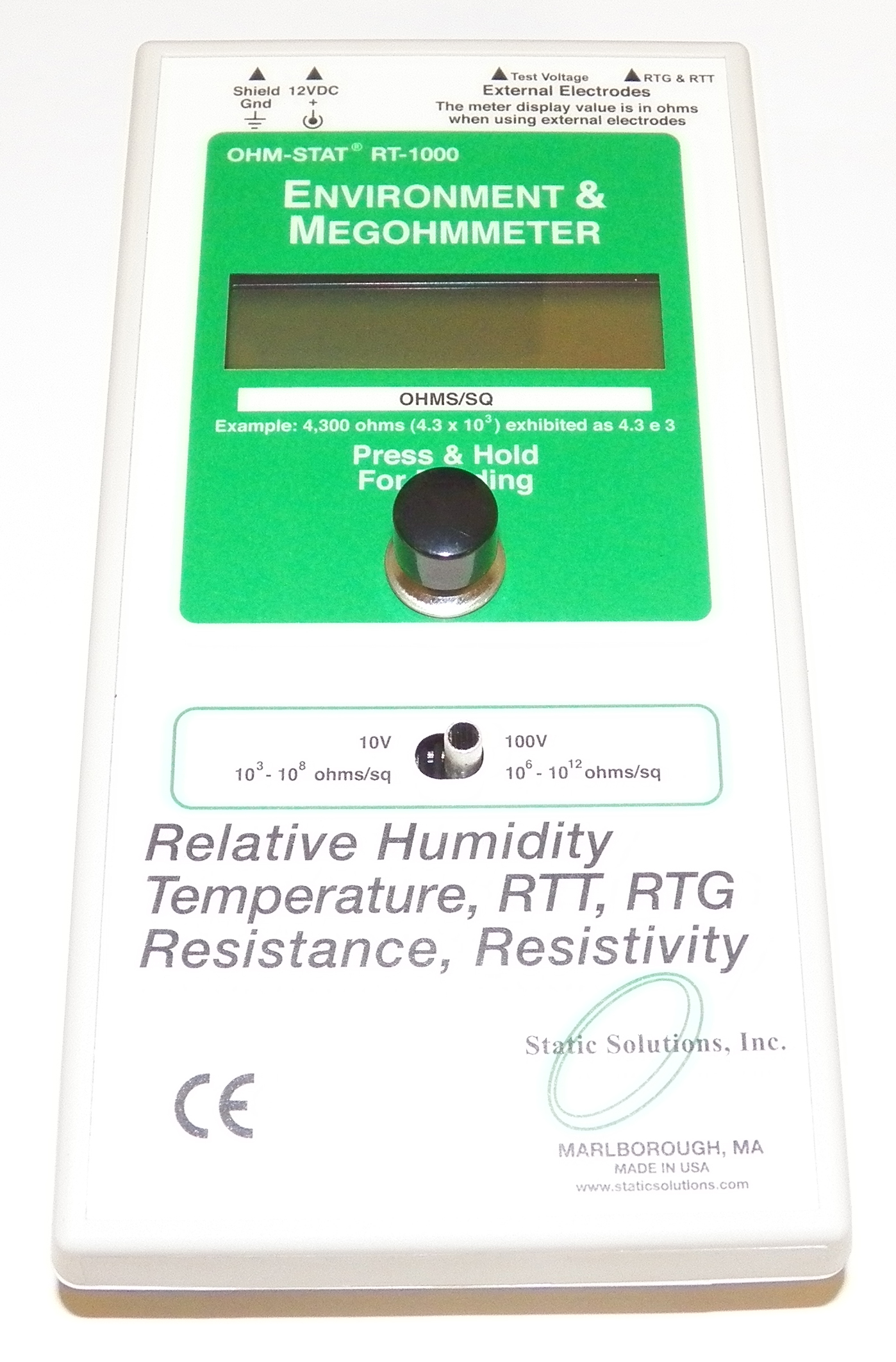 Static Solutions RT-1020 Digital Display Megohmmeter No accessories