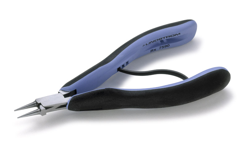 Lindstrom RX7590 4 3/4inch Round Nose Ergonomic Pliers With Fine Jaw