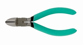 Xcelite S55N 5inch Oval Head Diagonal Cutter with Green Cushion Grips