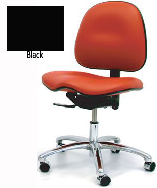 Saddle Low Bench Height Chair-GK Black Vinyl