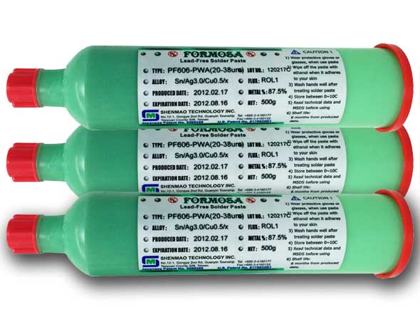 Shenmao-SAC305-Lead-Free-Solder Paste-PF606-P-T4T-Type 4