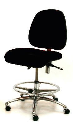Stamina High Bench Height Chair, Class 100 Cleanroom ESD
