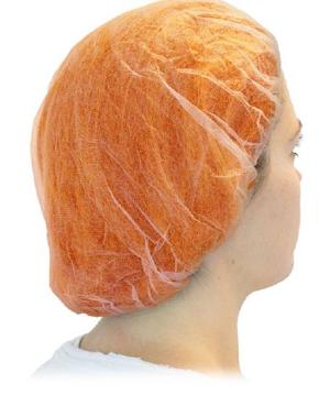 110NWI-10-24-ORANGE, Bouffant Caps 1000/case