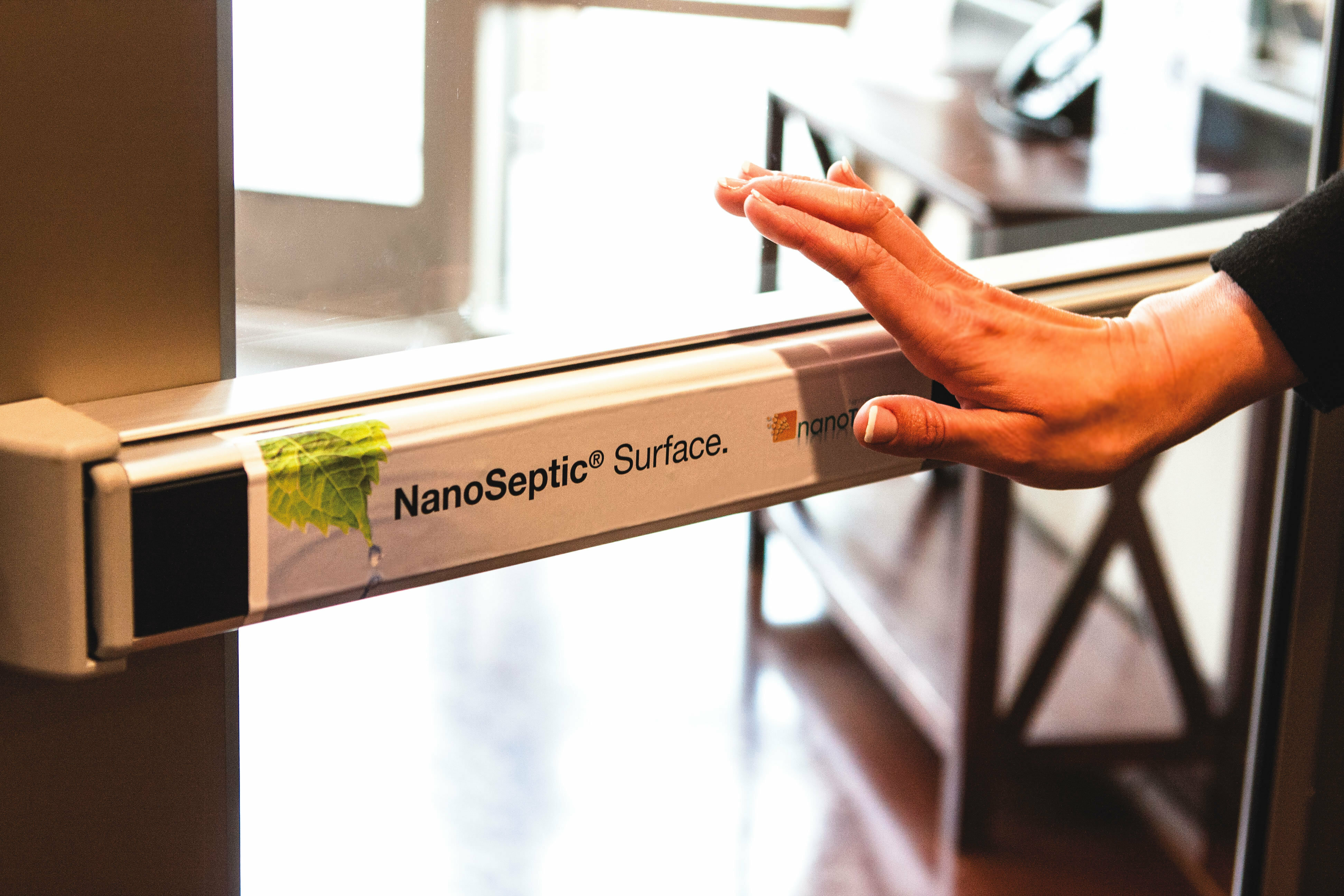 NanoSeptic PB02, Push Bar Cover for Wide Door, size 4