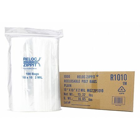 R1010, CLEAR BAG 10X10, 1000/Case