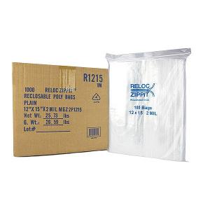 R1215, CLEAR BAG 12X15, 1000/Case-Reloc