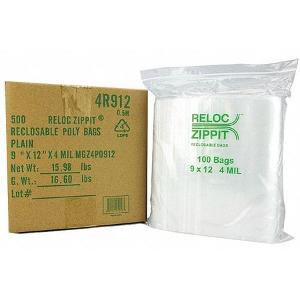 R912, CLEAR BAG 9X12, 1000/CASE,reloc, tiptop,